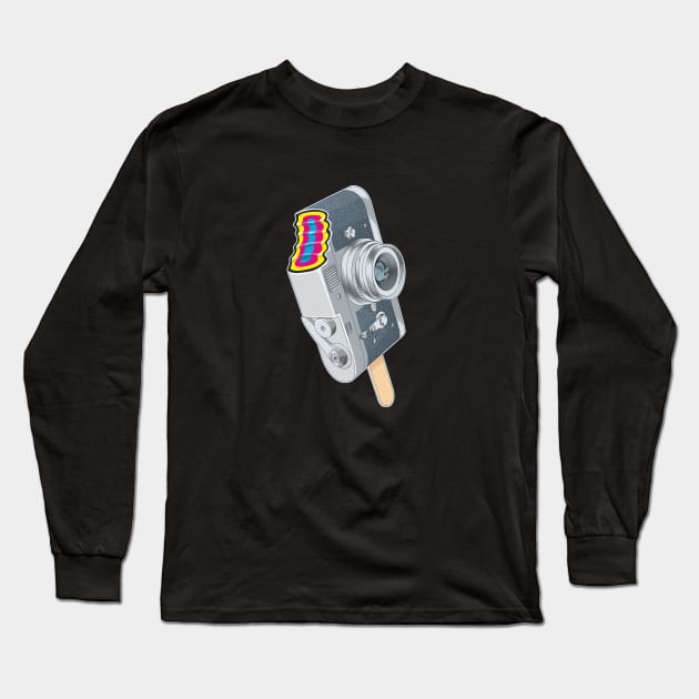 Camera Pop CMYK Long Sleeve T-Shirt by zomboy